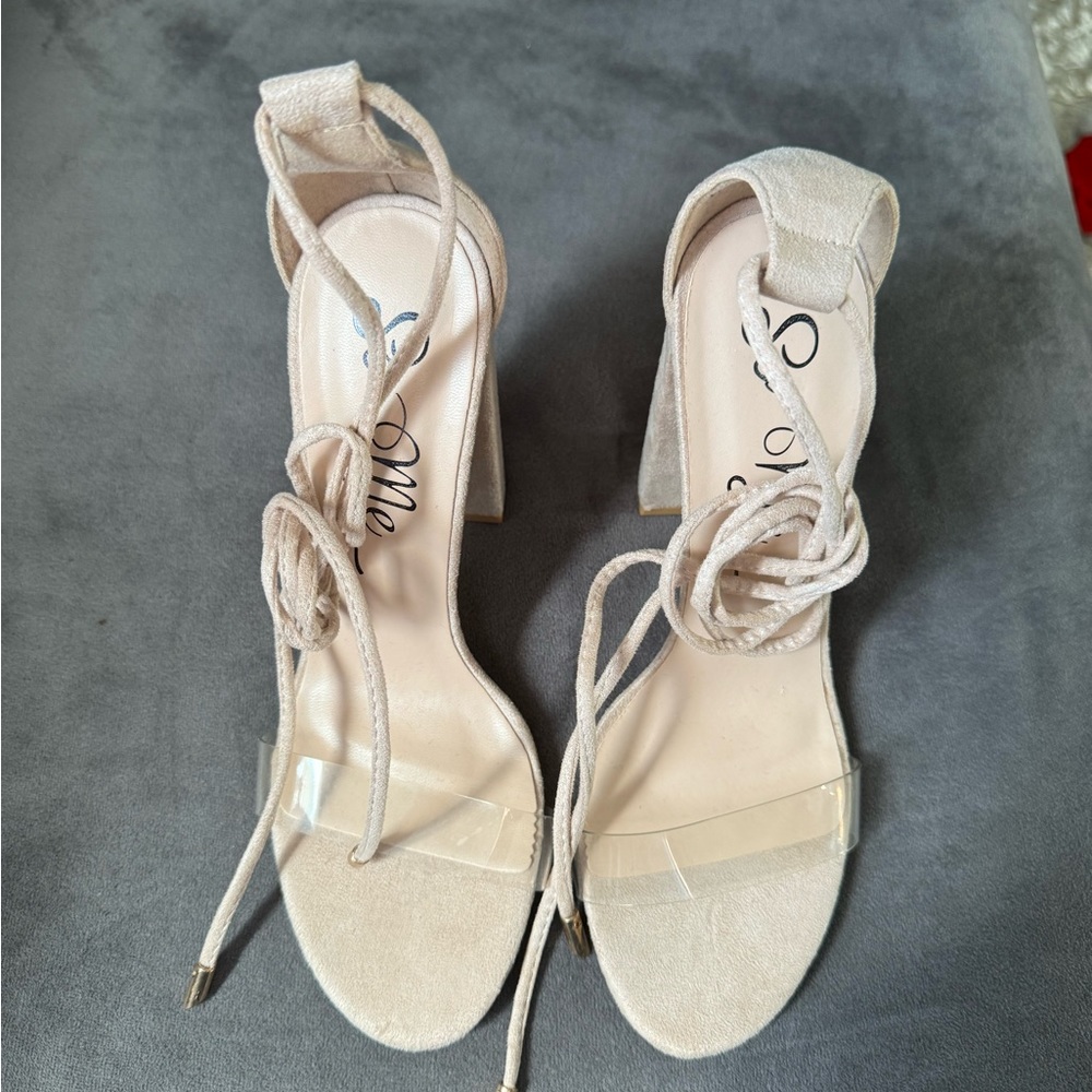Cute beige heels